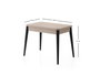 Hanah Home Dolunay - 1285 Mesa de comedor extensible Mocha ligera